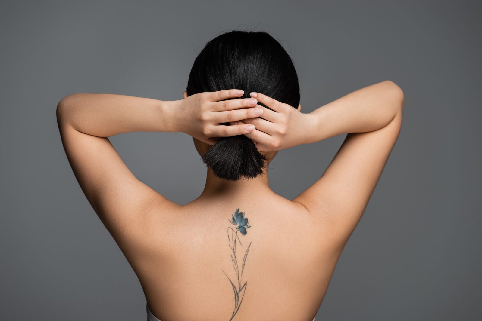 back view of a tattooed women